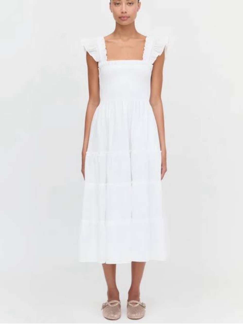 Hill House White Swiss Dot Nap Dress | Size XS NWT